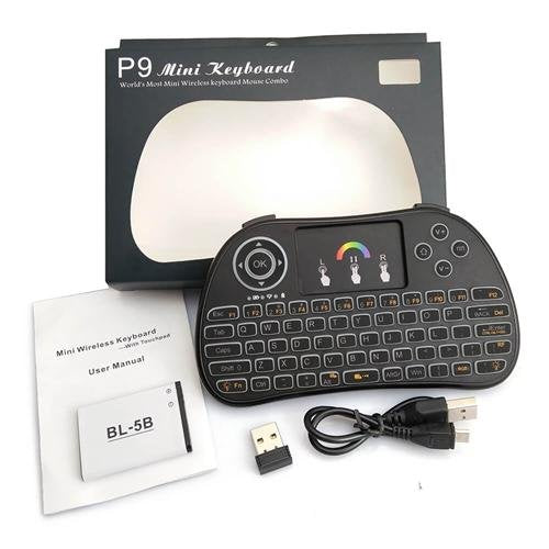 P9 Mini 2.4G RGB Backlit Keyboard & Mouse Combo with Touchpad