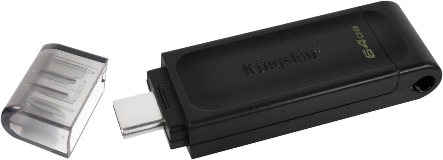 Kingston DataTraveler 70 64GB USB-C Flash Drive with USB 3.2 Gen 1 Speeds