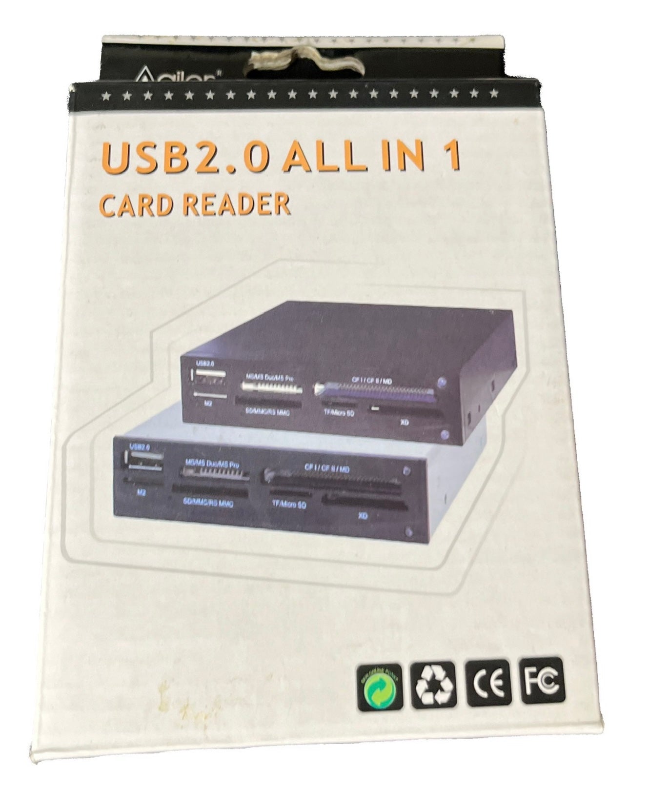 USB 2.0 All-in-1 Card Reader - Versatile and Compact Data Transfer Solution