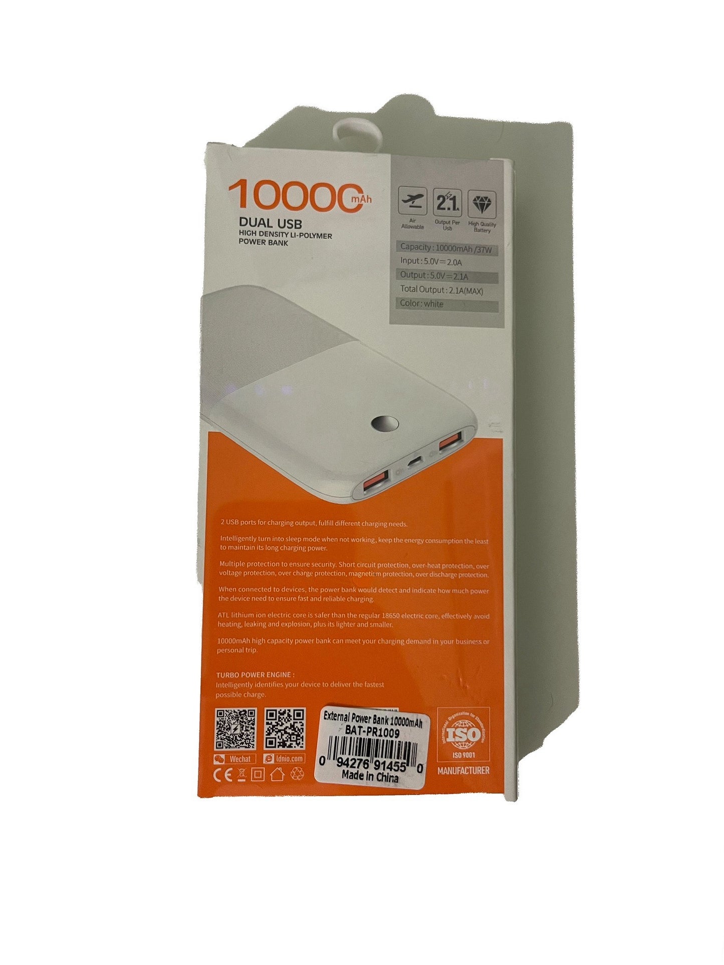 LDNIO 10000mAh Dual USB Power Bank - Reliable & Fast Charging on the Go