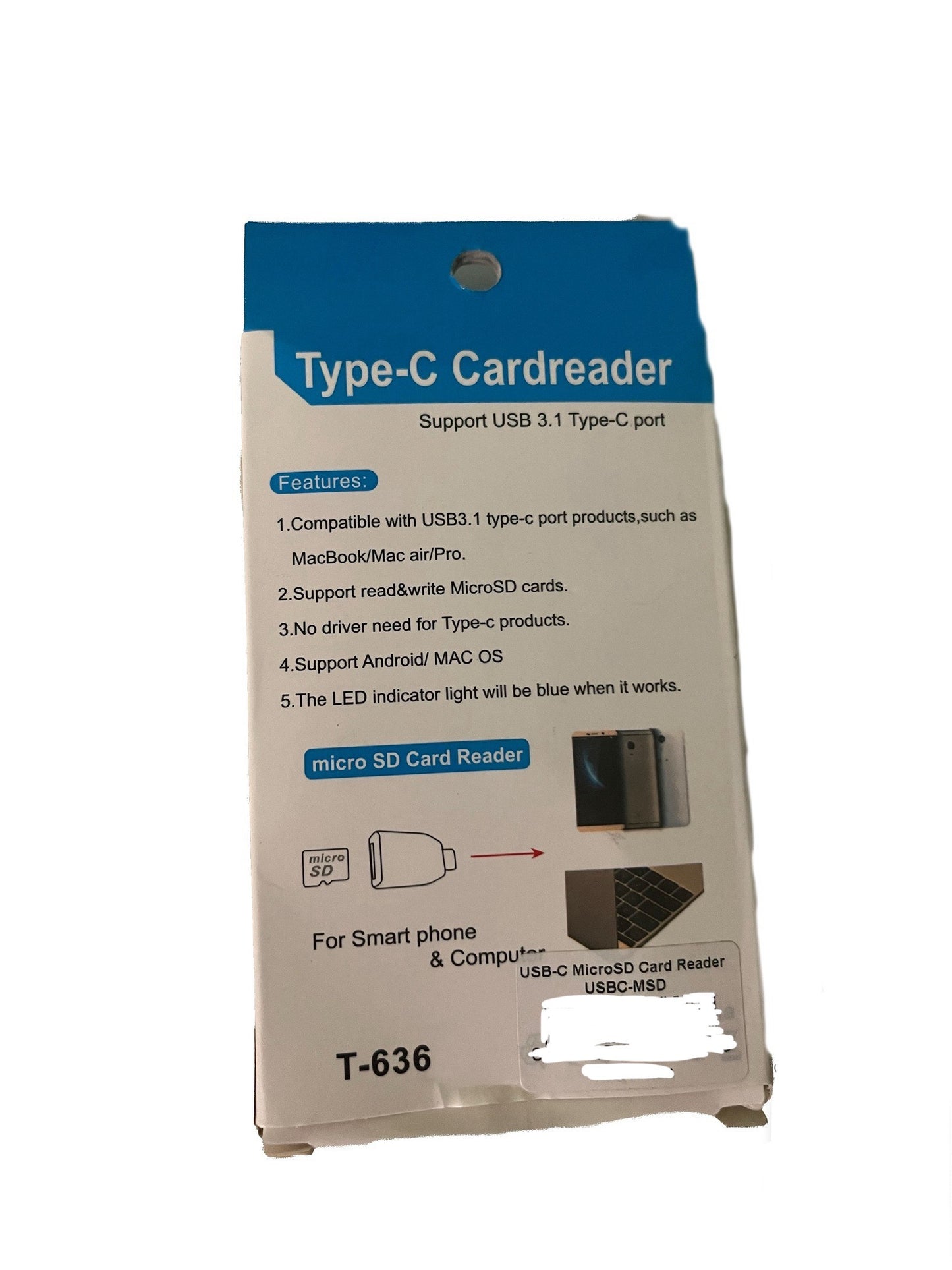 Type-C Card Reader for Smartphone & Computer - Fast Data Transfer & Versatile Compatibility