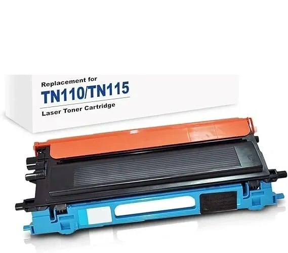 Cyan Toner Cartridge TN110/TN115 Compatible Remanufactured - 4,000 Page Yield for Brother Printers