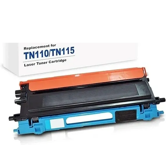 Cyan Toner Cartridge TN110/TN115 Compatible Remanufactured - 4,000 Page Yield for Brother Printers