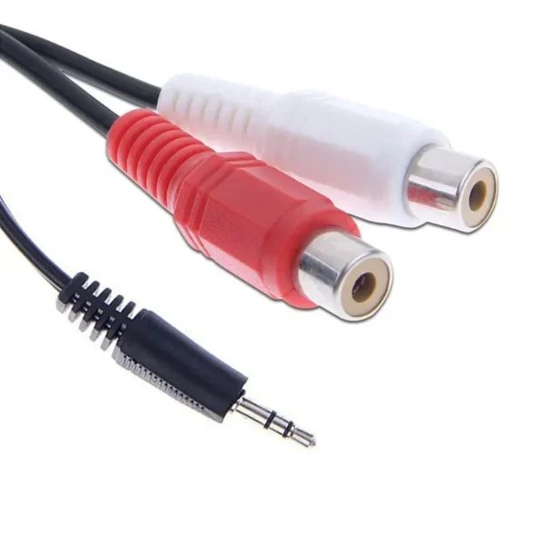 3.5mm Stereo Male Jack To 2 RCA Female Plug Adapter Headphone Y Audio Cable - Image 2