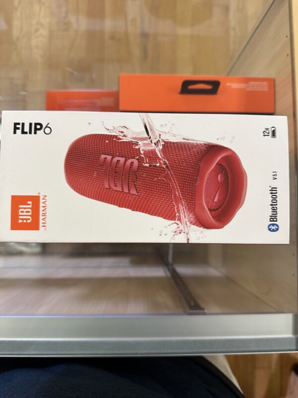 JBL Flip 6 - Portable Bluetooth Speaker with 12 Hours of Playtime, Powerful Sound, IP67 Waterproof and Dustproof, JBL PartyBoost for Multiple Speaker Pairing - Red