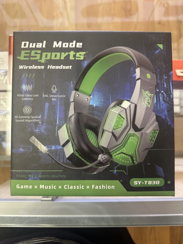 Gaming Headset Bluetooth Wireless 3.5mm Wired Headphone Mic for Game Console