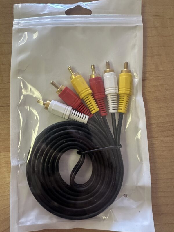 RCA Composite Cable AV Video Audio Wire M/M 6Ft 1.8M